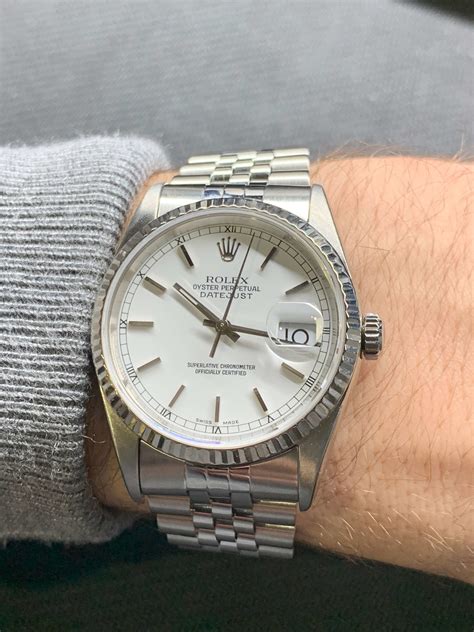 rolex steel datejust 16234